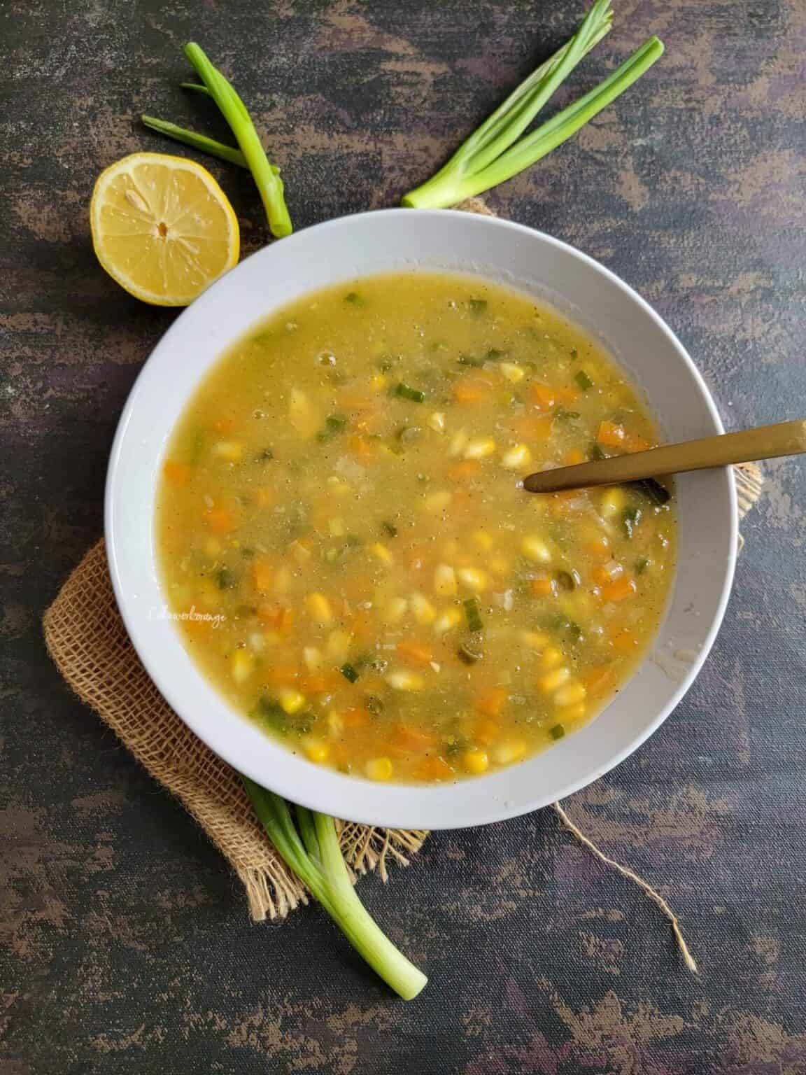 Sweet Corn Veg Soup