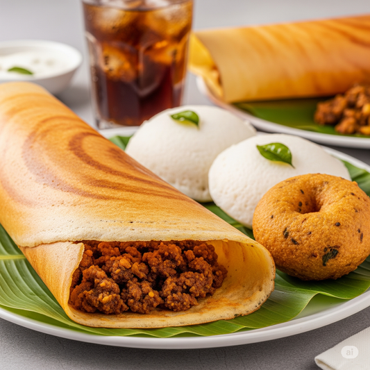 Lamb Dosa - Idly + Vada + Soft Drink