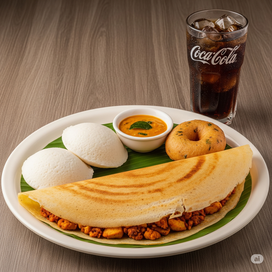 Chicken Dosa - Idly + Vada + Soft Drink