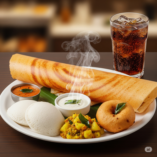 Masala Dosa - Idly + Vada + Soft Drink