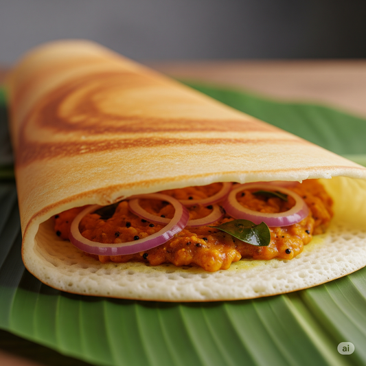Rava Onion Masala Dosa